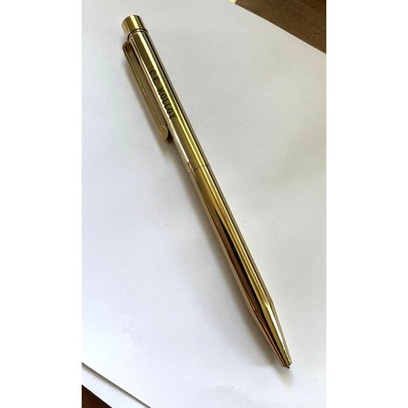 Vintage Sheaffer Targa Imperial Brass Ball Point Pen - Engraved Name - Picture 9 of 9